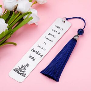 Funny Bookmark for Women Men Book Spicy Reader Gift for Book Lover Bookish Birthday Holiday Gifts for Female Male Friends BFF Her Spicy Reader Reading Present Book Club Gifts I Don't Watch PRN