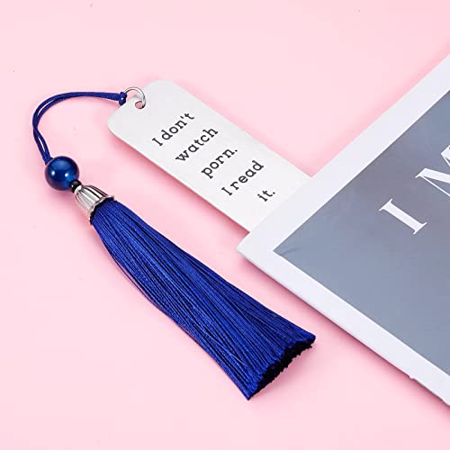 Funny Bookmark for Women Men Book Spicy Reader Gift for Book Lover Bookish Birthday Holiday Gifts for Female Male Friends BFF Her Spicy Reader Reading Present Book Club Gifts I Don't Watch PRN