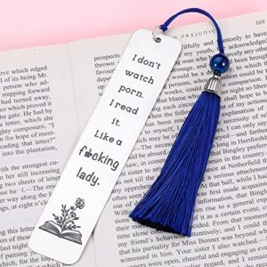 Funny Bookmark for Women Men Book Spicy Reader Gift for Book Lover Bookish Birthday Holiday Gifts for Female Male Friends BFF Her Spicy Reader Reading Present Book Club Gifts I Don't Watch PRN