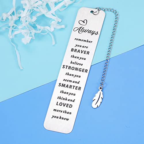 Inspirational Bookmark for Women Men Daughter Son from Dad Mom Gift for Book Lovers Friends Coworker Children Student Senior Birthday Christmas Valentines Retirement for Her Him Boys Girls