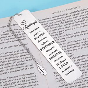 Inspirational Bookmark for Women Men Daughter Son from Dad Mom Gift for Book Lovers Friends Coworker Children Student Senior Birthday Christmas Valentines Retirement for Her Him Boys Girls