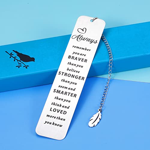 Inspirational Bookmark for Women Men Daughter Son from Dad Mom Gift for Book Lovers Friends Coworker Children Student Senior Birthday Christmas Valentines Retirement for Her Him Boys Girls