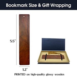 Personalized Bookmarks with Picture Text - Wooden Custom Bookmarks Photo - Double-Sided Customized Bookmark with Gold Tassel for Men Women Kids Gifts for Birthdays Christmas Valentine's Day