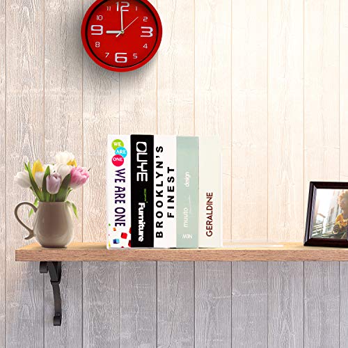 Yestbuy 4 Packs Acrylic Book End,Bookends for Shelves,Heavy Duty Book End,Clear Book Holder Desktop Organizer for Heavy Books/Movies/CDs Perfect Book Shelf Holder ( 4 pcs/2 Pairs )