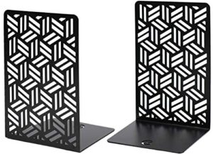 cnk book ends bookends for decorative books holder bookend shelves end hold heavy duty holders stoppers metal stopper cute boho bookshelf holds cookbook office home set of 2 bookends pair black