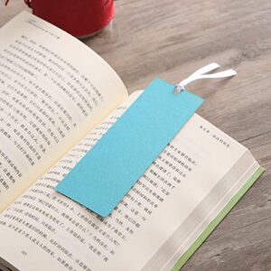 Blank Colored Paper Bookmarks with Ribbon, for DIY Classroom Project, School Crafts, Gift Tags, Pack of 30 by Quotidian