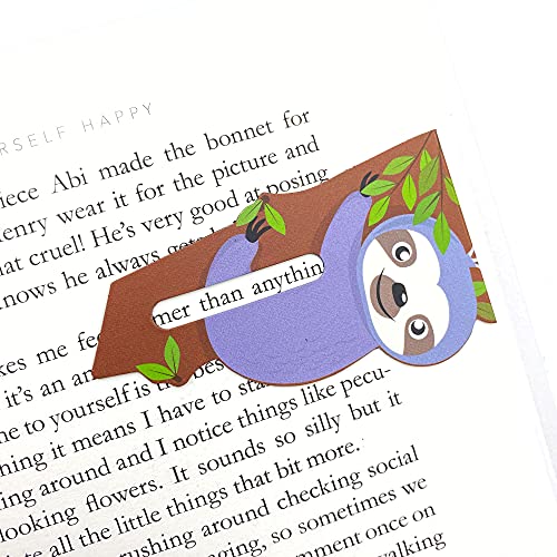 Linemarker Page Marker | Book Holder | Magnetic Bookmarks Set of 2 | Magnet Page Holder Clip for Reading | Book Marker | Gift Idea for Readers, Book Lovers (Sloth)