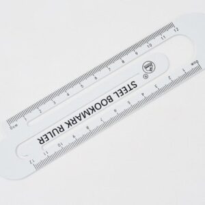 Wakaka 2 Pcs Multifunctional Metal Bookmark and 12cm Ruler,Classic Black and White,Make Your Reading and Working Easy.