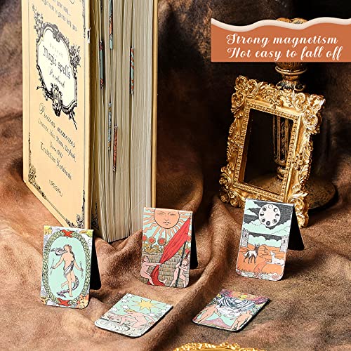 10 Pieces Magnetic Bookmarks Magnet Page Markers Assorted Book Markers Set for Students Reading (Tarot Style)