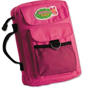 Adventure Bible Cover for Girls, Zippered, with Handle, Nylon, Pink, Medium