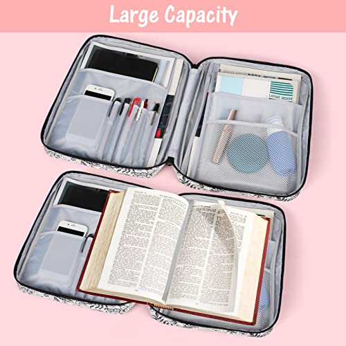 COLAZ Bible Cover for Women Bible Carrying Case to Church Durable Oxford Bag with Handle, Perfect Bible Case for Women as Gift