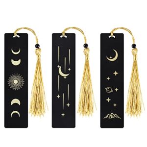 3 pack space moon bookmarks for women metal bookmark with boxes for book lovers gifts book marks valentines day gifts for teachers women teens graduation gifts retirement gifts birthday gifts