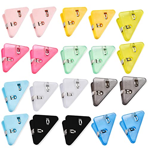 20pcs Corner Paper Clip Prevent Books Curling,Triangle Book Page Corner Clips Bookmark for Students,Multifunctional Document Clip Book Page Corner Clip (color2)