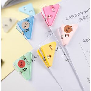 20pcs Corner Paper Clip Prevent Books Curling,Triangle Book Page Corner Clips Bookmark for Students,Multifunctional Document Clip Book Page Corner Clip (color2)