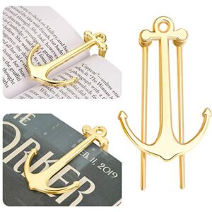2 pieces bookmarks creative bookmark metal page holder for students teachers graduation gifts school office supplies (gold)
