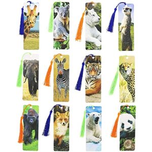 tassel bookmark, wildlife animal designs (72 pack)