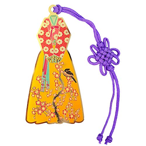 Korean Traditional Miniature Cool Bookmarks Souvenirs Gifts for Student Kids Adults Wife Friends - Coolest Metal Unique Color Designs Bookmark Pack (Woman's Hanbok 3 Pack)