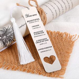 Christian Bookmarks Gifts for Women Teenage Girls Birthday Christmas Gifts for Kids Teens Stocking Stuffer for Sister Friends Employee Appreciation Gifts for Coworkers Religious Bible Verse Book Marks