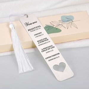 Christian Bookmarks Gifts for Women Teenage Girls Birthday Christmas Gifts for Kids Teens Stocking Stuffer for Sister Friends Employee Appreciation Gifts for Coworkers Religious Bible Verse Book Marks