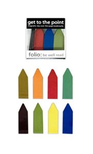 get to the point magnetic bookmarks earthtone color line markers (1 box of 20)