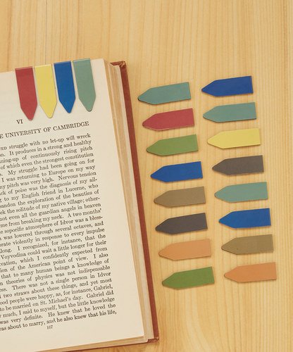 Get to the Point Magnetic Bookmarks Earthtone Color Line Markers (1 Box of 20)