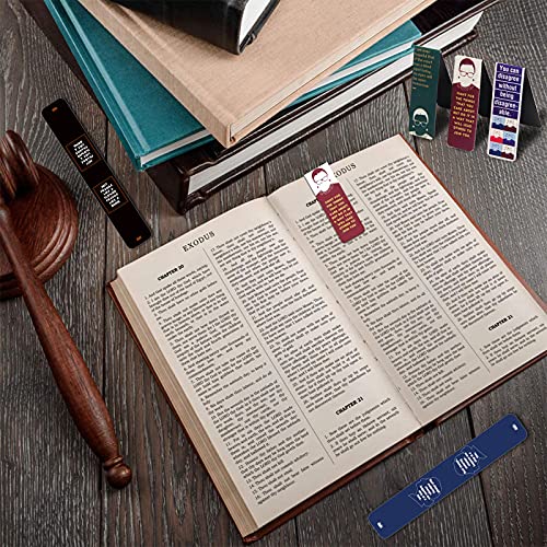 30 Pieces Ruth Bader Ginsburg Magnetic Bookmarks Encouraging Quotes Motivational RBG Bookmarks for Women Positive Magnetic Page Clips for Book Lover Lawyer Judge Feminist Gifts (Magnetic)