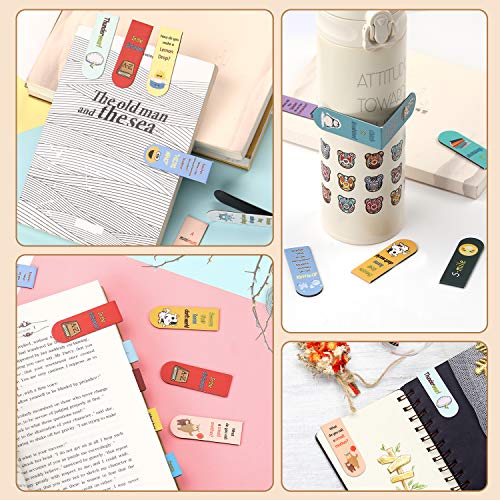 62 Pieces Magnetic Bookmarks Magnetic Page Markers with 31 Different Hilariously Silly Jokes and Brain Twisters for Kids, Teens, Students Reading Stationery and Gifts