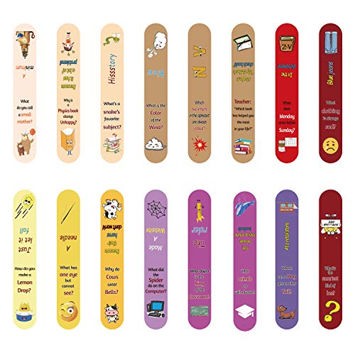 62 Pieces Magnetic Bookmarks Magnetic Page Markers with 31 Different Hilariously Silly Jokes and Brain Twisters for Kids, Teens, Students Reading Stationery and Gifts