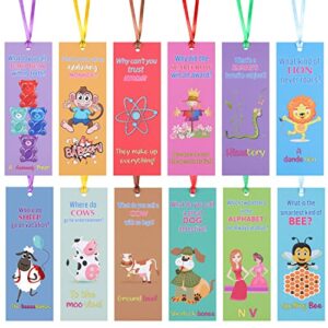 kids bookmark silly jokes bookmarks funny animals bookmarks cartoon hilarious learning bookmarks with hanging ropes for teachers students classroom rewards supplies