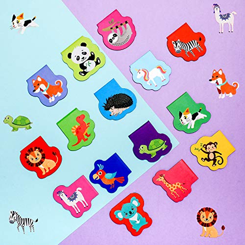 60 Pieces Cute Animal Magnetic Bookmarks Magnet Page Markers Cartoon Page Clips Bookmark for Student Office Reading Stationery Rewards Supplies