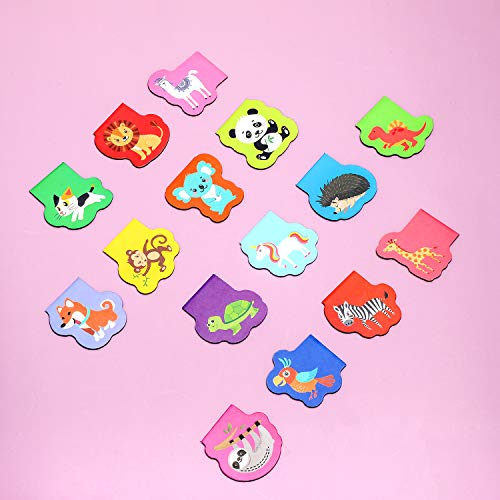 60 Pieces Cute Animal Magnetic Bookmarks Magnet Page Markers Cartoon Page Clips Bookmark for Student Office Reading Stationery Rewards Supplies