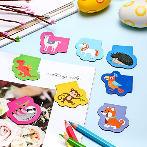 60 Pieces Cute Animal Magnetic Bookmarks Magnet Page Markers Cartoon Page Clips Bookmark for Student Office Reading Stationery Rewards Supplies