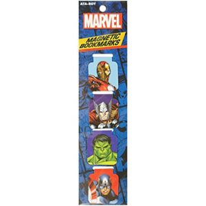 Ata-Boy Avengers Comic Bookmark, Marvel Magnetic Bookmarks (4 Set) Avengers Gifts & Merchandise…