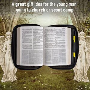 Embassy Bible Cover With Extra Zippered Compartments, To Protect The Good Book, Camouflage