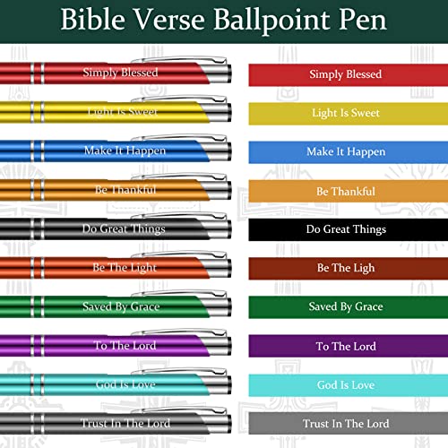 120 Pieces Bible Gifts Set Include 30 Bible Verses Bookmarks Christian Book Markers 30 Scripture Ballpoint Pens 30 Christian Notebooks 30 White Organza Bags for Women Men School Office Church Supplies