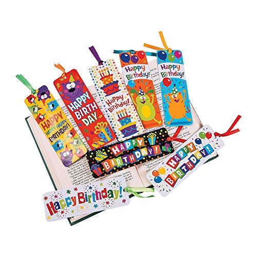 48 ~ Laminated Birthday Bookmarks ~ New