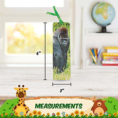 Fun Express Laminated Safari Animal Bookmarks | 48 Count | Great for School/Classroom Giveaways, Book Club Tokens, Birthday Party Prizes & Favors