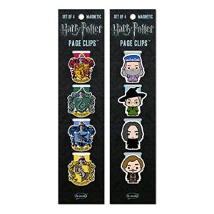 re-marks “harry potter” professors and crests page clips, 2 packs of 4, 8 clips total