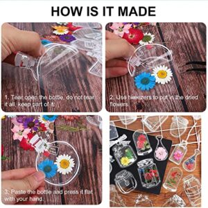 Transparent Dried Flower Bookmarks, Flower Bookmark Maker, Clear Floral Bookmark, Handmade Natural Dried Flower Bookmark, Transparent Floral Page Marker Home School Book Club (30pcs Large+Small)