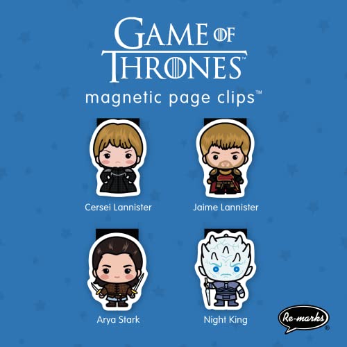 Re-marks “Game of Thrones” Character Bookmarks, Magnetic Page Clips, 2 Sets of 4 Page Clips, 8 Clips Total