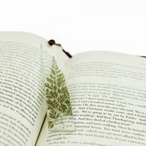 encased llc bookmark (green fern) resin floral | handmade | real dried flowers artsy minimalistic plant gifts