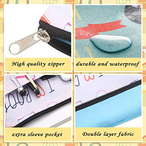 3 Pcs Cat Book Protector Pouch Sleeve Book Covers for Book Lovers Book Protector with Zipper Washable Fabric Book Cover Cute Book Protector Pouch for Paperbacks, Book Lovers, Medium 11 x 8.7 Inch