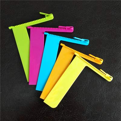 Creative Color Zipper Bookmark Plastic Book Mark Page Folder for School Library Office Home Use Book Reading Gift (Multicolor)