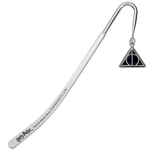 official licensed harry potter silver plated bookmark (deathly hallows)