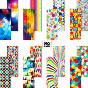 optical bookmarks laminated book markers creative colored bookmarks reading bookmarks for school office teacher student classroom stationery supply (80)