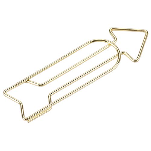 Arrow Paper Clips, Paperclips, 12Pcs Electroplating Metal Arrow Shaped, Bookmark Clip Funny Stationery Marking Clip for Office School andDocument Organizing Arrow Paper Clips