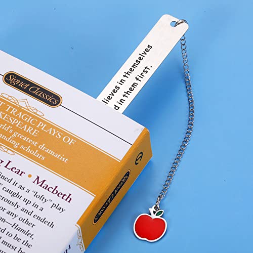 Teacher Appreciation Gifts Bookmark for Women Men Teacher Day Thank You Birthday Christmas Graduation Valentines Day Gifts Spanish Preschool Daycare Special Education Tutor Professor Retirement Charm