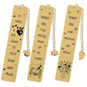 mosailles teacher appreciation bookmark teachers gifts set of 3 color gold thank you gifts from students graduation gift back to school gift special teacher gift metal end of the year