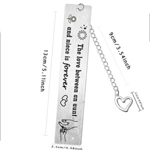 The Love Between an Aunt and Niece is Forever Bookmark Gift for Aunt Niece Best Auntie Bookmark Niece Birthday Christmas Graduation Gift Bookmark from Aunt