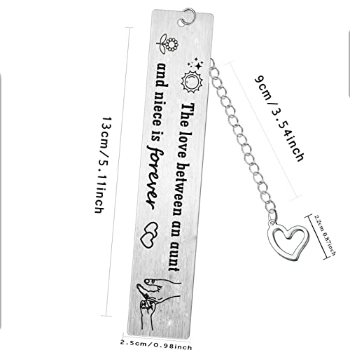 The Love Between an Aunt and Niece is Forever Bookmark Gift for Aunt Niece Best Auntie Bookmark Niece Birthday Christmas Graduation Gift Bookmark from Aunt